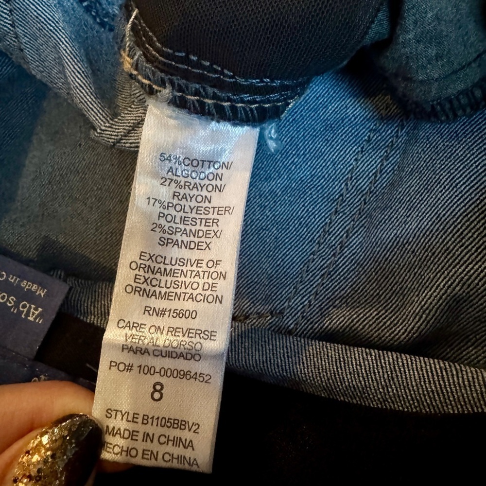 Democracy “Ab”solution blue jeggings woman’s size 8 - Picture 3 of 8